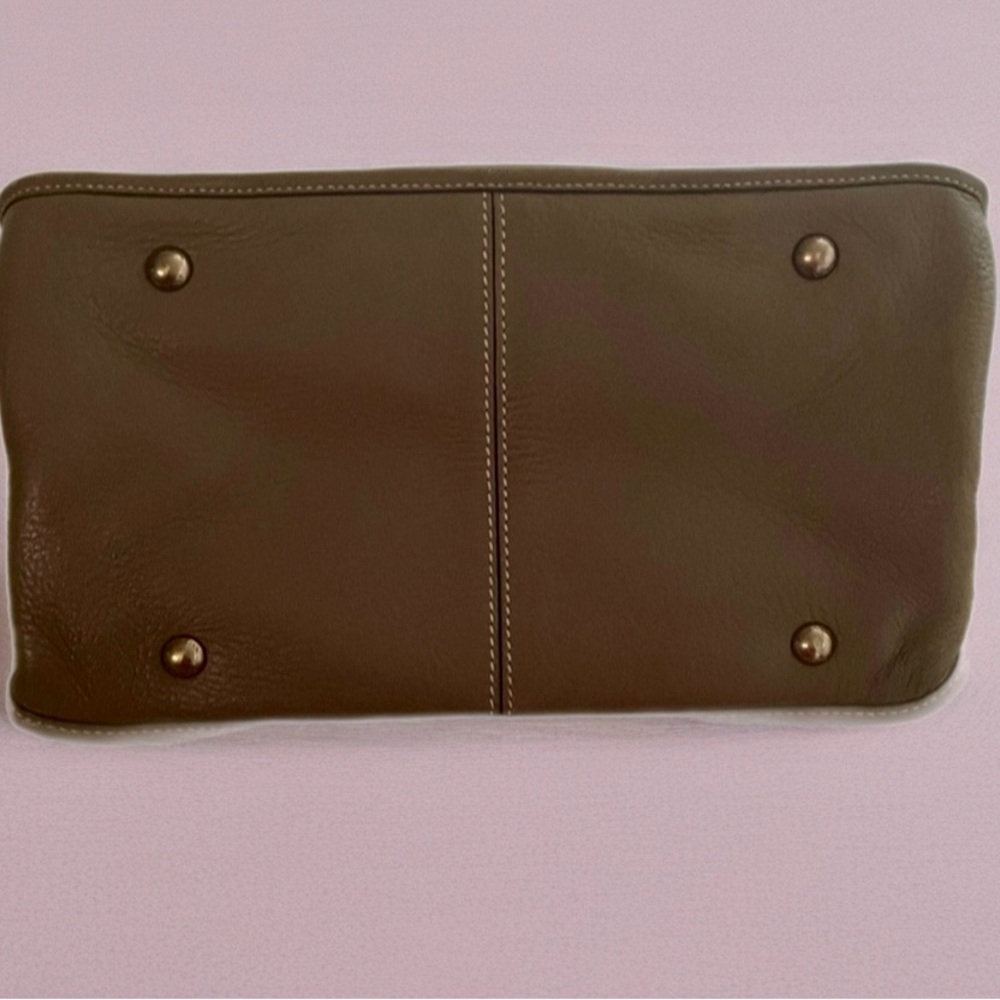 Prada 💜 HTF  Taupe Original Deer Skin Leather  Brown Top Handle Handbag - Picture 14 of 15